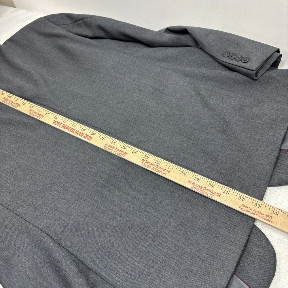 Pronto Uomo Men's Grey Blazer‎ Suit Jacket Size 48L Two Button EUC